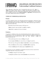 Understanding Conditional Sentences