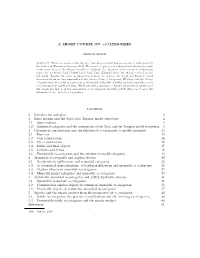 A Short Course on ∞-Categories