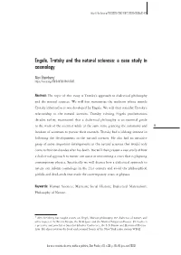 Engels, Trotsky and the Natural Sciences: a Case Study in Cosmology