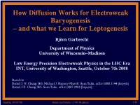 How Diffusion Works for Electroweak Baryogenesis – and What We Learn for Leptogenesis