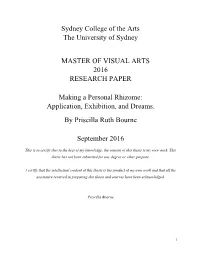 Making a Personal Rhizome: Application, Exhibition, and Dreams