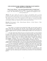 1 Using Eletrodynamic Tethers to Perform Station