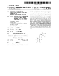 (12) Patent Application Publication (10) Pub. No.: US 2005/0070488A1 Coelingh Bennik Et Al