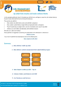 AIR TRANSPORT TREND BULLETIN Q1 2020 First Results and Main Airlines Fleets
