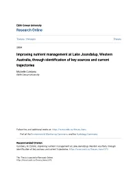Improving Nutrient Management at Lake Joondalup, Western Australia, Through Identification of Ek Y Sources and Current Trajectories
