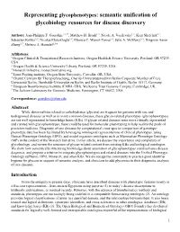 Representing Glycophenotypes: Semantic Unification of Glycobiology Resources for Disease Discovery