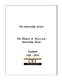The Internship Series the History & Museum Internship Book Updated