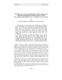 The Mirage of Indian Reserved Water Rights and Western Streamflow Restoration in the Mccarran Amendment Era: a Promise Unfulfilled
