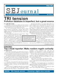 TRI Tension Pollution Database Is Imperfect, but a Great Source
