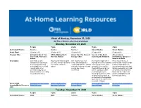 WORLD CHANNEL At-Home Learning Block Fall 2020