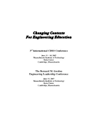 Changing Contexts for Engineering Education