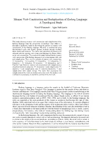 Manner Verb Construction and Reduplication of Kedang Language: a Typological Study