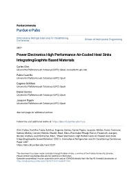 Power Electronics High Performance Air-Cooled Heat Sinks Integratinggraphite Based Materials