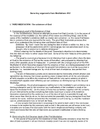 Some Key Arguments from Meditations III-V