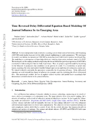 Time Reversed Delay Differential Equation Based Modeling of Journal Influence in an Emerging Area