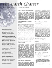 Earth Charter Values and Principles for a Sustainable Future