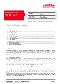 High Voltage Testing