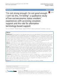 “I'm Not Strong Enough; I'm Not Good Enough. I Can't Do This, I'm Failing”: A