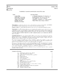 STATA January 1993 TECHNICAL STB-11 BULLETIN a Publication to Promote Communication Among Stata Users