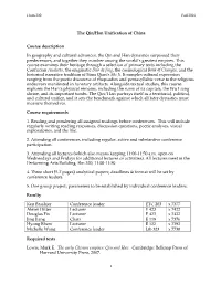 The Qin/Han Unification of China Course Description in Geography