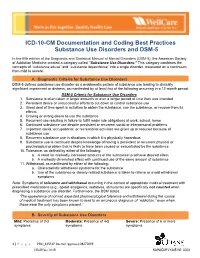 ICD-10-CM Documentation and Coding Best Practices Substance Use Disorders and DSM-5