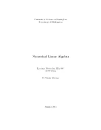 Numerical Linear Algebra
