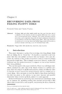 Recovering Data from Failing Floppy Disks