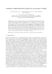 Triathlon of Lightweight Block Ciphers for the Internet of Things