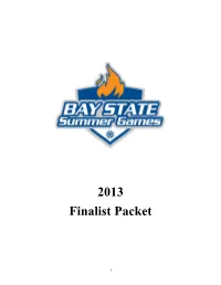 2013 Finalist Packet