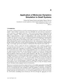 Application of Molecular Dynamics Simulation to Small Systems