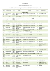 Current Rides’ List At