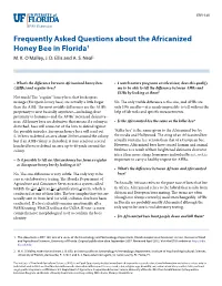 FAQ Africanized Honey