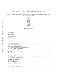HEP-FCE Working Group on Libraries and Tools
