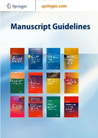 Manuscript Guidelines Springer.Com
