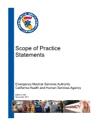 Scope of Practice Statements