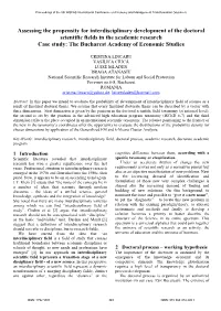 Assessing the Propensity for Interdisciplinary Development
