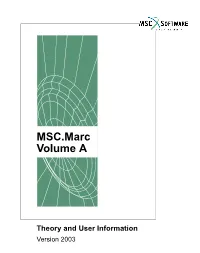 MSC.Marc Volume A