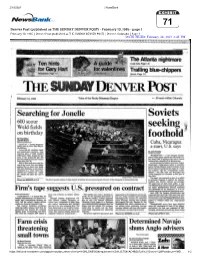 Published As the SUNDAY DENVER POST