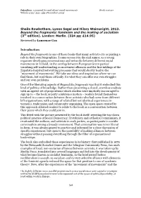 Sheila Rowbotham, Lynne Segal and Hilary Wainwright. 2013. Beyond the Fragments: Feminism and the Making of Socialism (3Rd Edition)