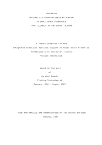A Report Prepared for the Integrated Extension Services Support to Small Scale Fisheries Particularly in the Outer Islands Proje