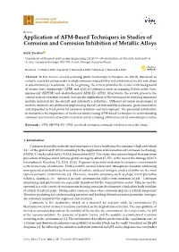 Application of AFM-Based Techniques in Studies of Corrosion and Corrosion Inhibition of Metallic Alloys