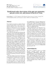 Earth-Based Radar Observations of the Spin Axis Orientation, Spin Precession Rate, and Moment of Inertia of Venus