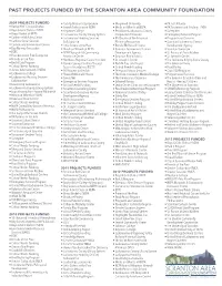 Past Projects Funded by the Scranton Area Community Foundation