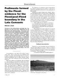 Pediments Formed by the Flood — Oard Pediments Formed by the Flood — Oard