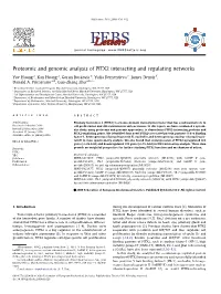 Proteomic and Genomic Analysis of PITX2 Interacting and Regulating Networks