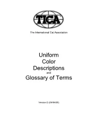 Uniform Color Descriptions Glossary of Terms