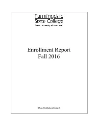 Enrollment Report Fall 2016