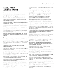 Faculty and Administration 1