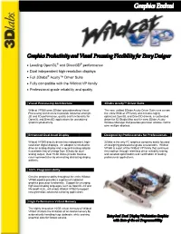 • Leading Opengl® and Direct3d® Performance • Dual Independent