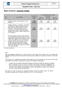 STS Transport Fees 2021-2022
